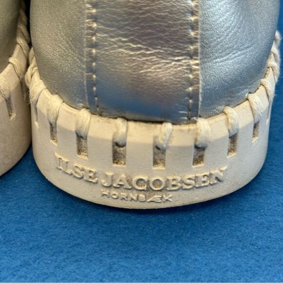 Ilse Jacobsen slip on tulips Platino Silver  Perforated Design US 7.5/ EU 38 - Picture 5 of 9